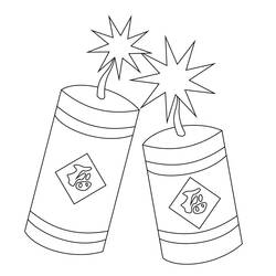Dibujo para colorear: Fuegos Artificiales (Fiestas y Celebraciones) #209202 - Dibujos para Colorear e Imprimir Gratis