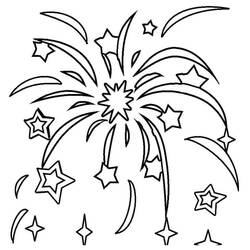 Dibujo para colorear: Fuegos Artificiales (Fiestas y Celebraciones) #209208 - Dibujos para Colorear e Imprimir Gratis
