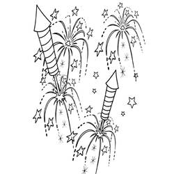 Dibujo para colorear: Fuegos Artificiales (Fiestas y Celebraciones) #209217 - Dibujos para Colorear e Imprimir Gratis