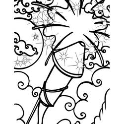 Dibujo para colorear: Fuegos Artificiales (Fiestas y Celebraciones) #209223 - Dibujos para Colorear e Imprimir Gratis
