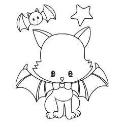 Dibujo para colorear: Gato de Halloween (Fiestas y Celebraciones) #203949 - Dibujos para Colorear e Imprimir Gratis
