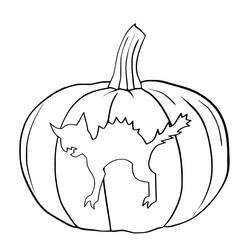 Dibujo para colorear: Gato de Halloween (Fiestas y Celebraciones) #203954 - Dibujos para Colorear e Imprimir Gratis