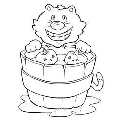 Dibujos para colorear: Gato de Halloween - Dibujos para Colorear e Imprimir Gratis