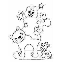 Dibujo para colorear: Gato de Halloween (Fiestas y Celebraciones) #203974 - Dibujos para Colorear e Imprimir Gratis