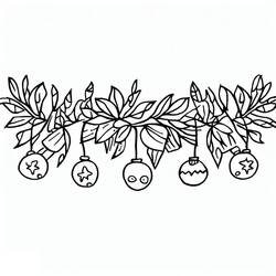 Dibujo para colorear: Guirnalda de Navidad (Fiestas y Celebraciones) #194088 - Dibujos para Colorear e Imprimir Gratis