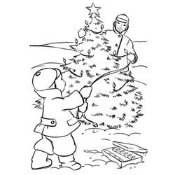 Dibujo para colorear: Guirnalda de Navidad (Fiestas y Celebraciones) #194092 - Dibujos para Colorear e Imprimir Gratis
