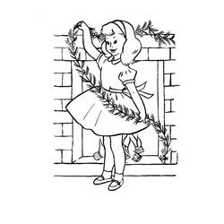Dibujo para colorear: Guirnalda de Navidad (Fiestas y Celebraciones) #194094 - Dibujos para Colorear e Imprimir Gratis