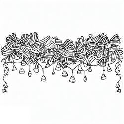 Dibujo para colorear: Guirnalda de Navidad (Fiestas y Celebraciones) #194096 - Dibujos para Colorear e Imprimir Gratis