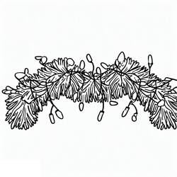 Dibujo para colorear: Guirnalda de Navidad (Fiestas y Celebraciones) #194097 - Dibujos para Colorear e Imprimir Gratis