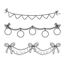 Dibujo para colorear: Guirnalda de Navidad (Fiestas y Celebraciones) #194102 - Dibujos para Colorear e Imprimir Gratis