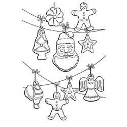 Dibujo para colorear: Guirnalda de Navidad (Fiestas y Celebraciones) #194105 - Dibujos para Colorear e Imprimir Gratis