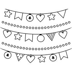 Dibujo para colorear: Guirnalda de Navidad (Fiestas y Celebraciones) #194107 - Dibujos para Colorear e Imprimir Gratis