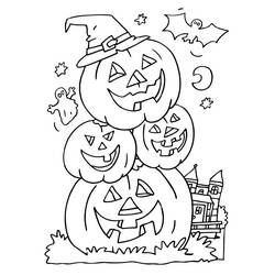 Dibujo para colorear: Halloween (Fiestas y Celebraciones) #55145 - Dibujos para Colorear e Imprimir Gratis