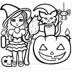 Dibujo para colorear: Halloween (Fiestas y Celebraciones) #55195 - Dibujos para Colorear e Imprimir Gratis