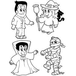 Dibujo para colorear: Halloween para Niños (Fiestas y Celebraciones) #202021 - Dibujos para Colorear e Imprimir Gratis