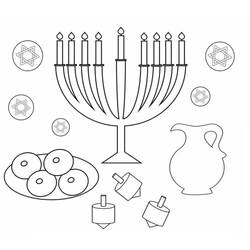 Dibujo para colorear: Hanukkah (Fiestas y Celebraciones) #181042 - Dibujos para Colorear e Imprimir Gratis
