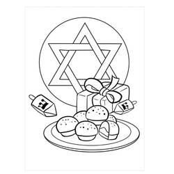 Dibujo para colorear: Hanukkah (Fiestas y Celebraciones) #181045 - Dibujos para Colorear e Imprimir Gratis