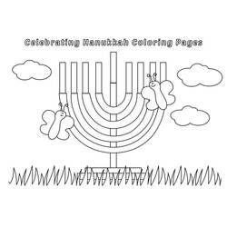 Dibujo para colorear: Hanukkah (Fiestas y Celebraciones) #181046 - Dibujos para Colorear e Imprimir Gratis