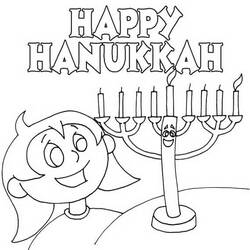 Dibujo para colorear: Hanukkah (Fiestas y Celebraciones) #181047 - Dibujos para Colorear e Imprimir Gratis