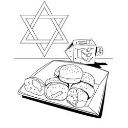 Dibujo para colorear: Hanukkah (Fiestas y Celebraciones) #181050 - Dibujos para Colorear e Imprimir Gratis