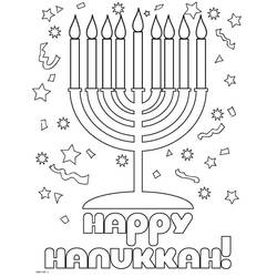 Dibujo para colorear: Hanukkah (Fiestas y Celebraciones) #181055 - Dibujos para Colorear e Imprimir Gratis