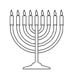 Dibujo para colorear: Hanukkah (Fiestas y Celebraciones) #59609 - Dibujos para Colorear e Imprimir Gratis