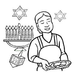 Dibujo para colorear: Hanukkah (Fiestas y Celebraciones) #59610 - Dibujos para Colorear e Imprimir Gratis