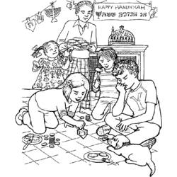 Dibujo para colorear: Hanukkah (Fiestas y Celebraciones) #59628 - Dibujos para Colorear e Imprimir Gratis