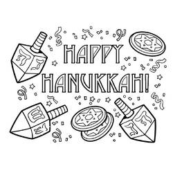 Dibujos para colorear: Hanukkah - Dibujos para Colorear e Imprimir Gratis