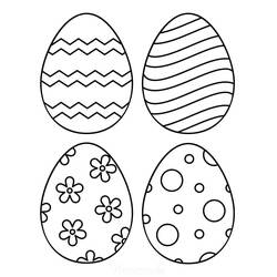 Dibujo para colorear: Huevo de Pascua (Fiestas y Celebraciones) #176824 - Dibujos para Colorear e Imprimir Gratis