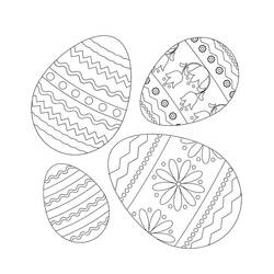 Dibujo para colorear: Huevo de Pascua (Fiestas y Celebraciones) #176827 - Dibujos para Colorear e Imprimir Gratis