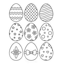 Dibujo para colorear: Huevo de Pascua (Fiestas y Celebraciones) #176829 - Dibujos para Colorear e Imprimir Gratis