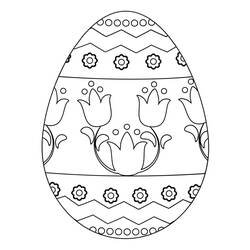 Dibujo para colorear: Huevo de Pascua (Fiestas y Celebraciones) #176835 - Dibujos para Colorear e Imprimir Gratis