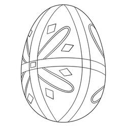 Dibujo para colorear: Huevo de Pascua (Fiestas y Celebraciones) #176837 - Dibujos para Colorear e Imprimir Gratis