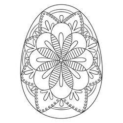 Dibujo para colorear: Huevo de Pascua (Fiestas y Celebraciones) #176847 - Dibujos para Colorear e Imprimir Gratis