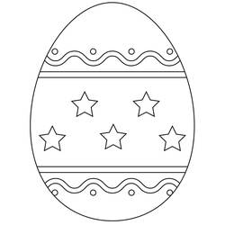 Dibujo para colorear: Huevo de Pascua (Fiestas y Celebraciones) #176848 - Dibujos para Colorear e Imprimir Gratis