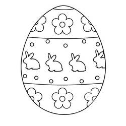 Dibujo para colorear: Huevo de Pascua (Fiestas y Celebraciones) #176849 - Dibujos para Colorear e Imprimir Gratis