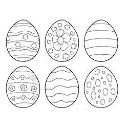 Dibujo para colorear: Huevo de Pascua (Fiestas y Celebraciones) #176850 - Dibujos para Colorear e Imprimir Gratis