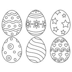 Dibujo para colorear: Huevo de Pascua (Fiestas y Celebraciones) #176852 - Dibujos para Colorear e Imprimir Gratis