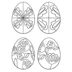 Dibujo para colorear: Huevo de Pascua (Fiestas y Celebraciones) #176854 - Dibujos para Colorear e Imprimir Gratis