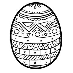 Dibujo para colorear: Huevo de Pascua (Fiestas y Celebraciones) #216048 - Dibujos para Colorear e Imprimir Gratis