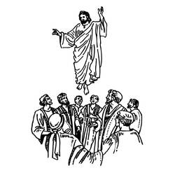 Dibujo para colorear: La Ascensión de Jesús (Fiestas y Celebraciones) #181411 - Dibujos para Colorear e Imprimir Gratis
