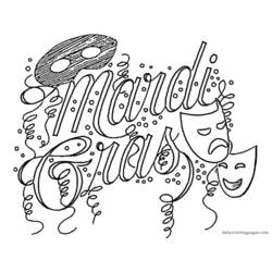 Dibujo para colorear: Mardi Gras (Fiestas y Celebraciones) #60614 - Dibujos para Colorear e Imprimir Gratis
