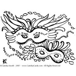 Dibujo para colorear: Mardi Gras (Fiestas y Celebraciones) #60626 - Dibujos para Colorear e Imprimir Gratis