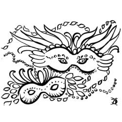 Dibujo para colorear: Mardi Gras (Fiestas y Celebraciones) #60629 - Dibujos para Colorear e Imprimir Gratis