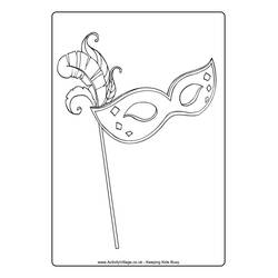 Dibujo para colorear: Mardi Gras (Fiestas y Celebraciones) #60633 - Dibujos para Colorear e Imprimir Gratis