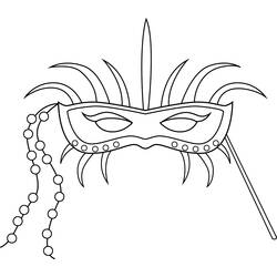 Dibujo para colorear: Mardi Gras (Fiestas y Celebraciones) #60636 - Dibujos para Colorear e Imprimir Gratis
