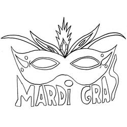 Dibujos para colorear: Mardi Gras - Dibujos para Colorear e Imprimir Gratis