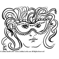 Dibujo para colorear: Mardi Gras (Fiestas y Celebraciones) #60639 - Dibujos para Colorear e Imprimir Gratis