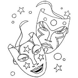 Dibujo para colorear: Mardi Gras (Fiestas y Celebraciones) #60641 - Dibujos para Colorear e Imprimir Gratis